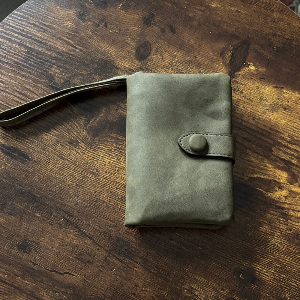 Olive Green Wristlet